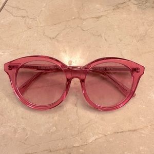 SUPER CHIC CLEAR PINK GUCCI SUNGLASSES